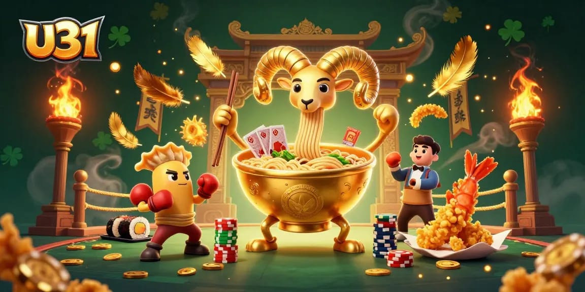 U31 illustrates a vibrant 3D casino scene with dynamic characters and thrilling gambling elements.