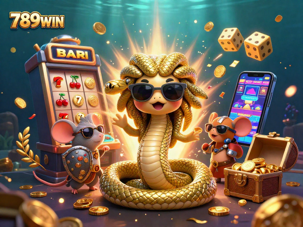 Experience thrilling jackpots at 789WIN, where golden coins and symbols burst with excitement!
