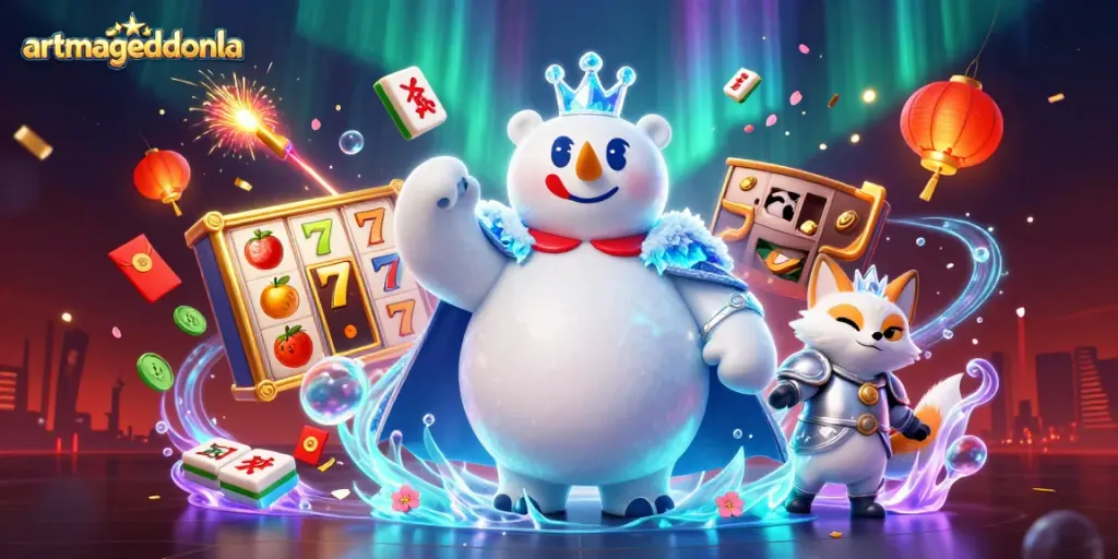 Spin to win with artmageddonla featuring an enchanting casino scene rich in vibrant elements.