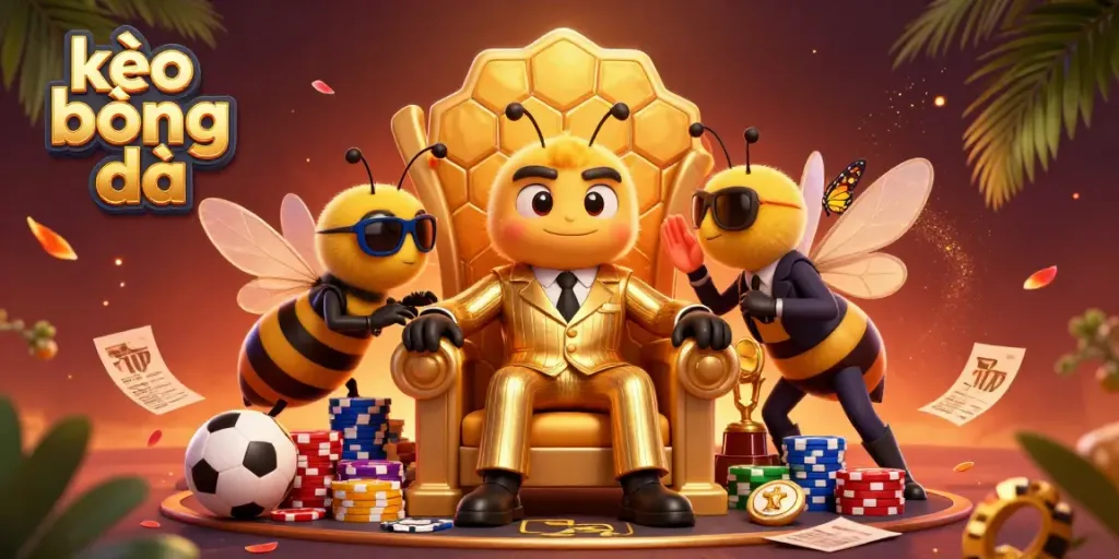Experience kèo bóng đá action in a vibrant gambling scene with dynamic sports betting elements.