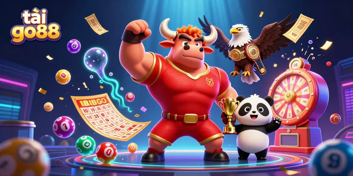 Engage with the thrill of tải go88 through vibrant lottery balls and winning symbols in this dynamic casino scene.