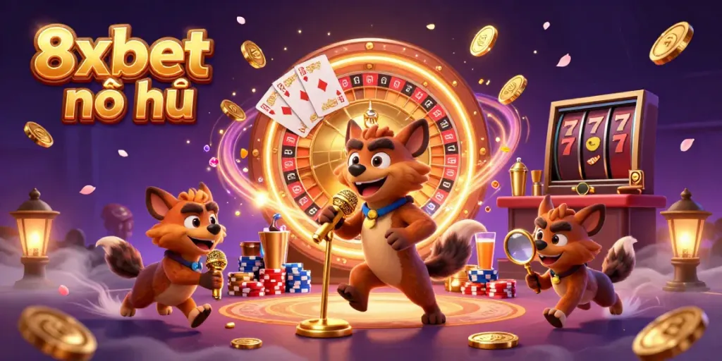 Experience exhilarating wins with 8xbet nổ hũ featuring vibrant casino characters and jackpot elements.