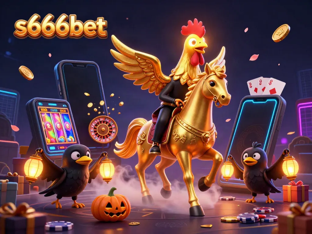 Experience the high-energy world of s666bet with vibrant casino elements and captivating characters.