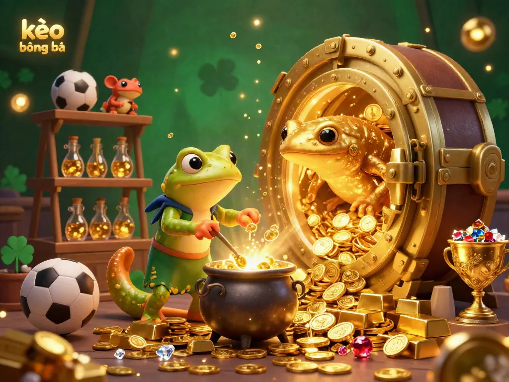 Engage with kèo bóng đá while observing an alchemist turning base metals into gold in a rich, dynamic environment.