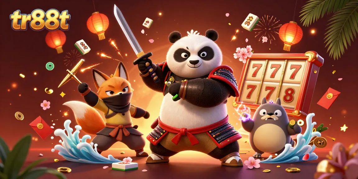 Experience thrilling gameplay with tr88t as the samurai panda uncovers hidden treasures in the casino world.