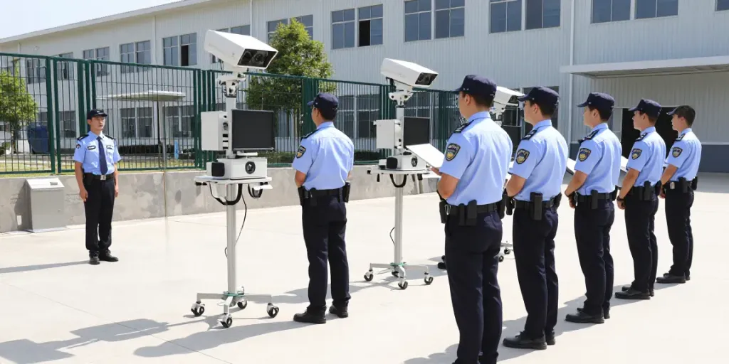 Security Company ensuring safety with licensed professionals at a facility.