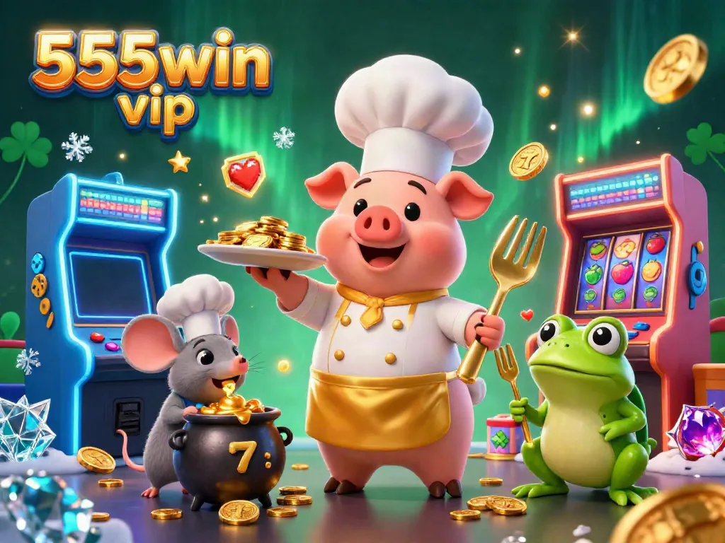 Engage in exciting slot gameplay with 555win vip featuring gold coins and colorful characters in action.