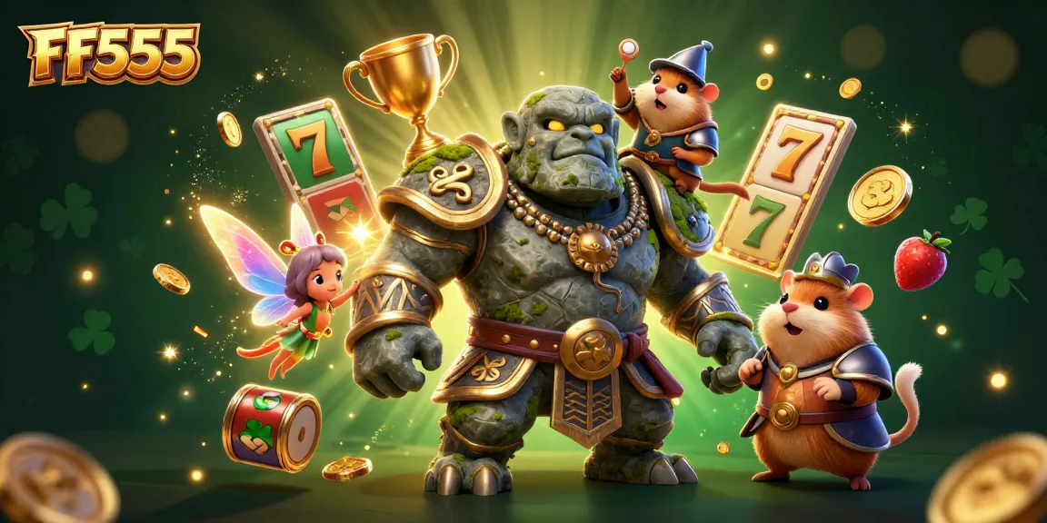 Engage with FF555's vibrant casino experience featuring stunning slot visuals.