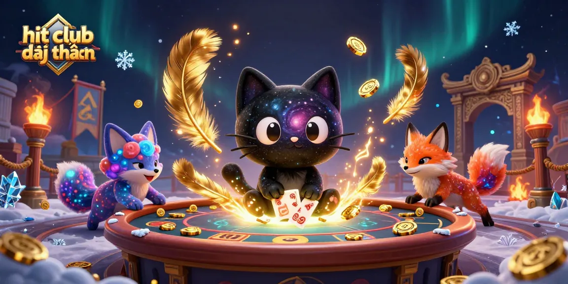Engage with hit club đổi thưởng at this vibrant cosmic casino scene featuring cartoon characters and gaming elements.