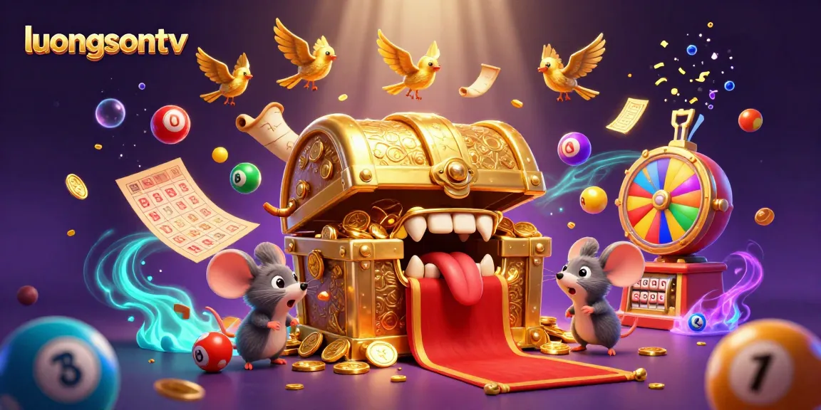 Experience exciting gameplay on luongsontv with a vibrant atmosphere of lottery balls and dynamic game elements.