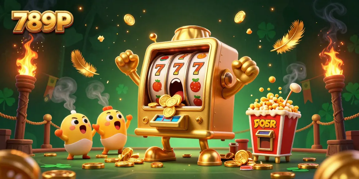 Celebrate jackpots at 789P with golden slot machines and a dynamic casino atmosphere.